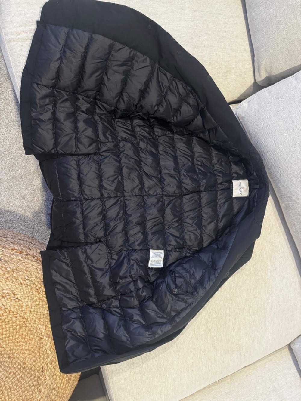 Moncler SFAR Black Down Filled Tailored Blazer Jacket Size 4 Made in Italy - Picture 4 of 5